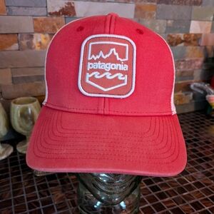 Patagonia Badge Patch Trucker Hat Coral Red